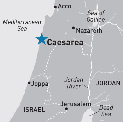 Joppa In The Bible Map Caesarea The Swindoll Study Bible Tecarta Bible